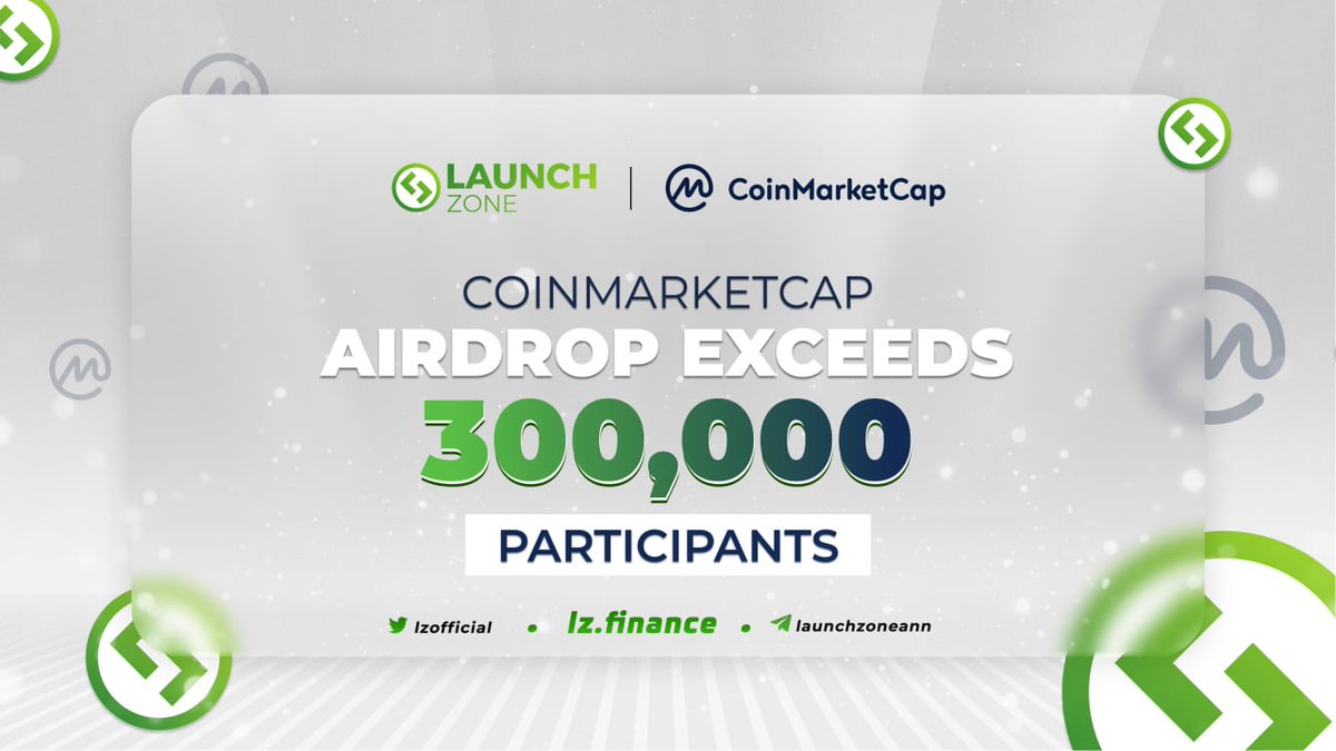 launchzoneann's tweet image. 300,000 participants on our @CoinMarketCap Airdrop Event!

500,000 is so close, let's get it there!  🤩

👉 Join the event and get a chance to claim rewards at coinmarketcap.com/currencies/lau…