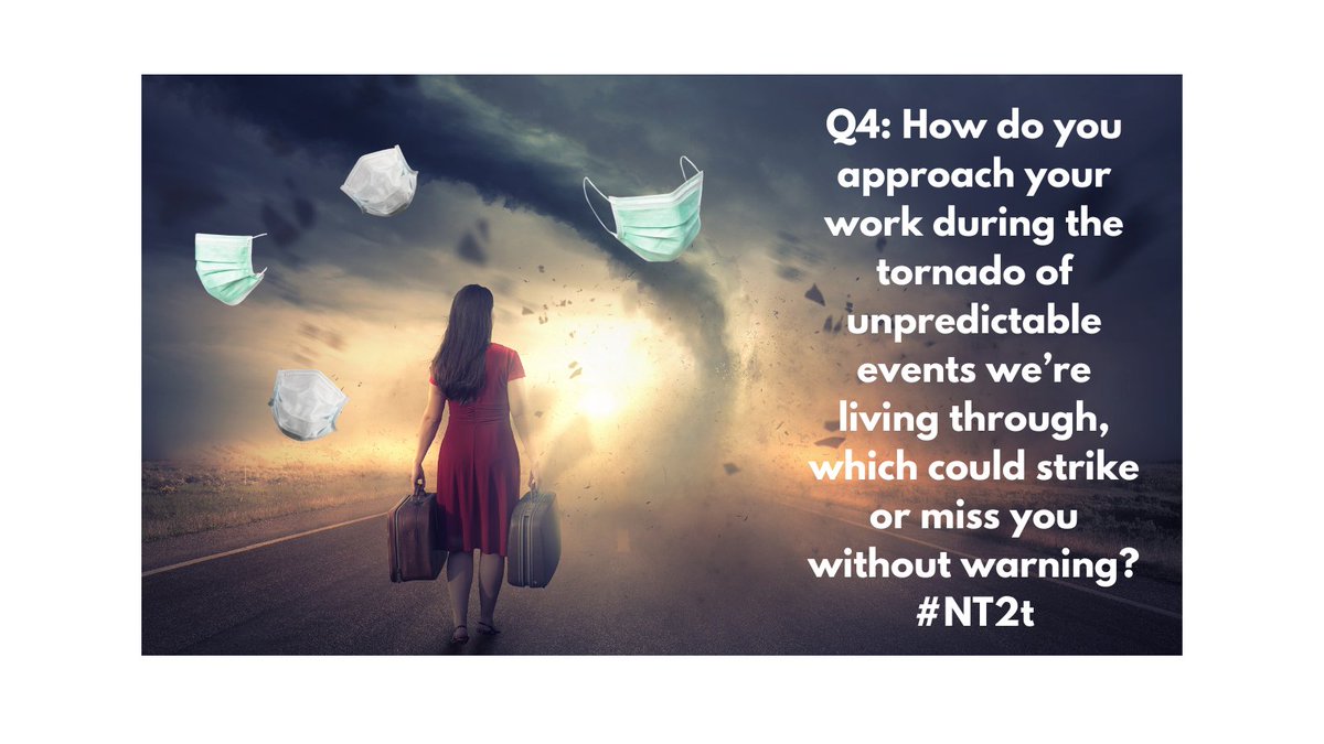 JeremyDBond's tweet photo. When we looked up a synonym for “out of control,” one word that came up was “epidemic.”

Q4: How do you approach your work during the tornado of unpredictable events we’re living through, which could strike or miss you without warning? #NT2t https://t.co/uM5uMY5AJM