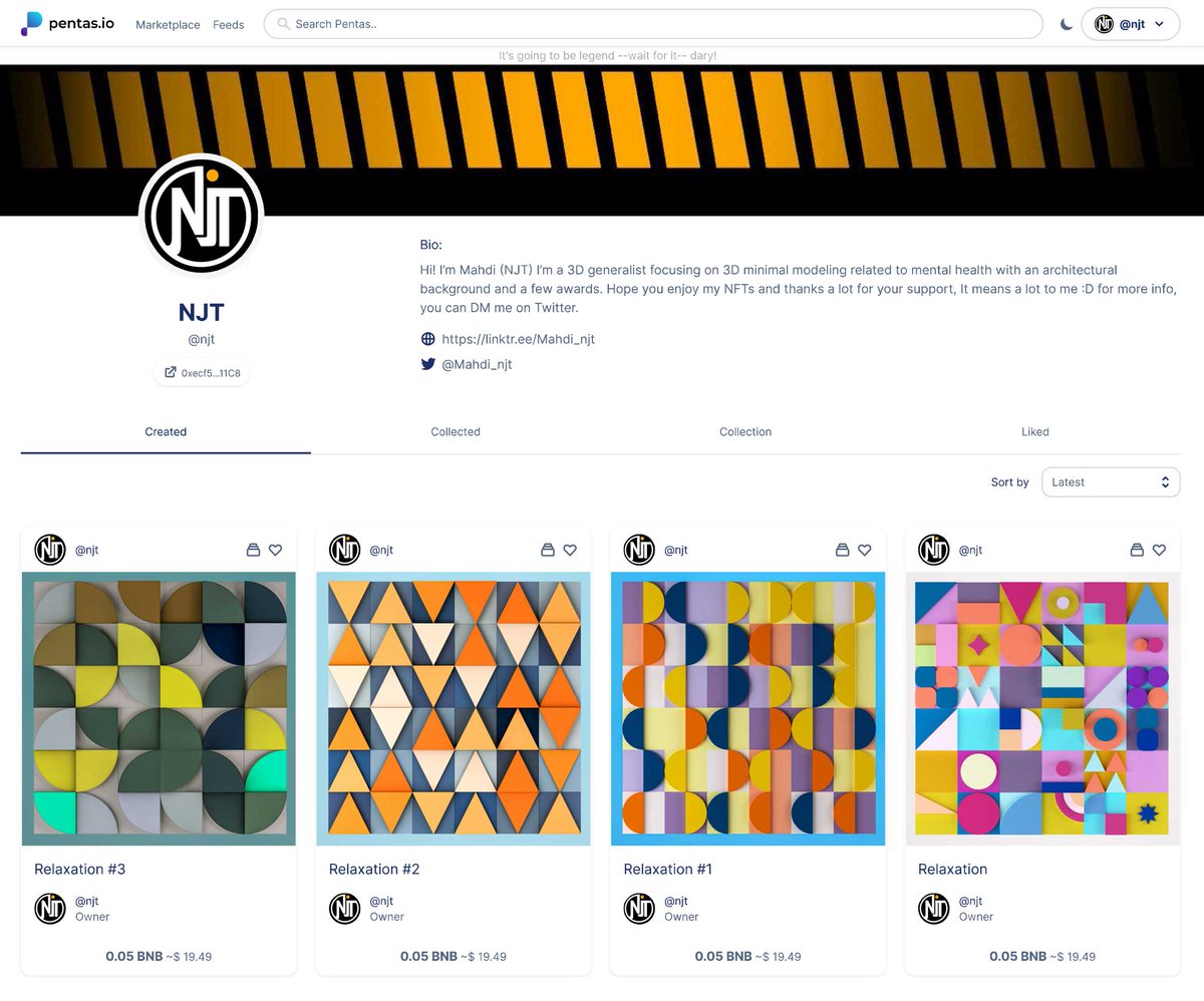mahdi_njt's tweet photo. My first collection , Minimal color theme collection on @pentas_io 
#Pentas #pentasian #BSC #bscmainnet https://t.co/83XFPv271F