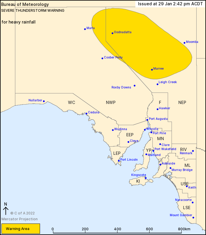 EWNAlerts's tweet photo. SA Severe Thunderstorm Warning: Heavy Rain. Oodnadatta, Marree, Dalhousie Springs, Mungeranie on the Birdsville Track. #thunderstorm #ewnalerts #SA #flood #sastorm #sawx https://t.co/BEgKDTfsex https://t.co/dFs6yaBmjo