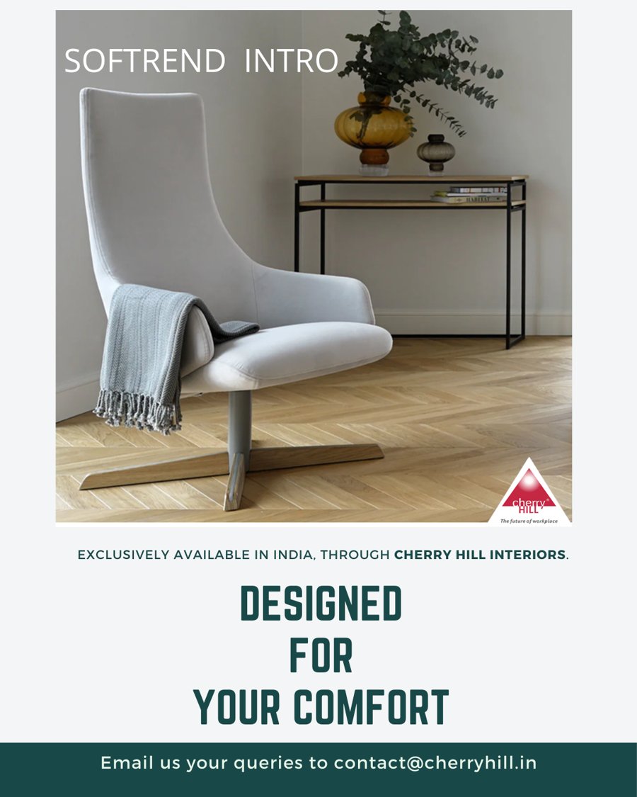 ALEXA, SHOW ELEGANT FURNITURE
With all the elegance of a sculpture, #INTRO is beautiful from every angle – but more than that, it is also inviting, as if calling to you to sit down and relax. Exclusively available in India, through #CherryHillInteriors.
#softrend #softseating