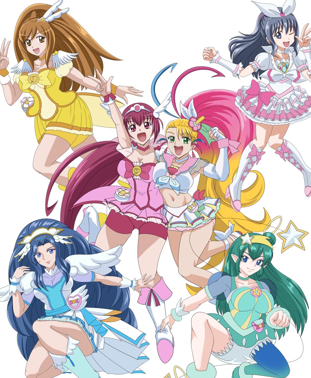 旅人のりん on X: ママキュア６人！ぱっと見、完成したように見えるけれど、コスチュームの濃いところはまったく陰影付けていない（汗）ちょっとこの後、クルマを動かさないとだわ。  t.conen5WWjxvE  X