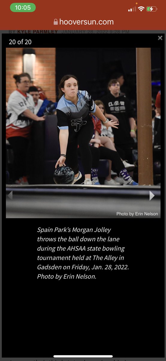 Spain Park’s Senior Morgan Jolley bowls in the semi-finals vs Stanhope-Elmore. <a href="/CoachCJHawkins/">C.J. Urse Hawkins</a> @MorganJolley13
