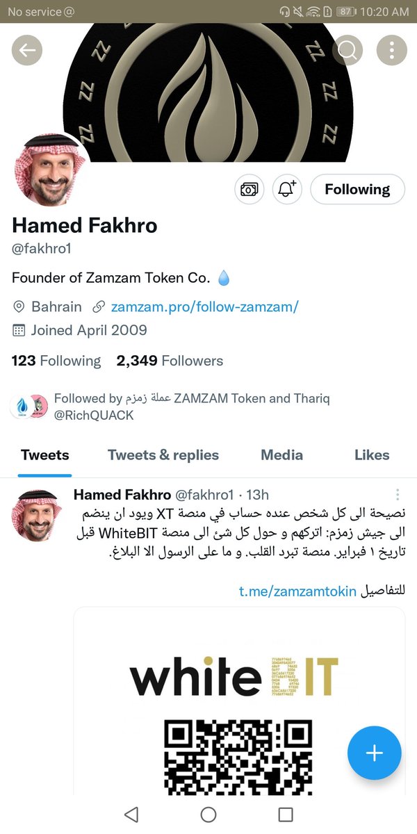 AzlanTheLionn's tweet photo. @LBank_Exchange @fakhro1 @ZamzamToken Great Project...
Hope $ZAMZAM Project to Reach Moon Soon...
Thanks for the opportunity...

@Pariscrypto1 @AngryAvai @YieldBear https://t.co/hx8ryOnGYt