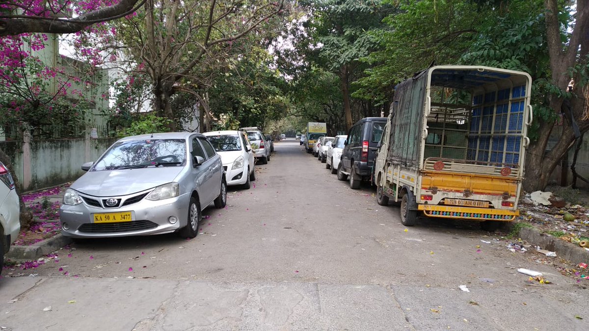 request the concerned inspector to see these vehicles are not parked blocking the Street. both the sides of the Street have been occupied.#16, HIG 2nd stage, RMV , between 4th and 5th cross 1st main road. <a href="/CPBlr/">CP Bengaluru ಪೊಲೀಸ್ ಆಯುಕ್ತ ಬೆಂಗಳೂರು</a> <a href="/DCPTrEastBCP/">DCP Traffic East ಉಪ ಪೊಲೀಸ್ ಆಯುಕ್ತರು ಸಂಚಾರ ಪೂರ್ವ</a> <a href="/BlrCityPolice/">ಬೆಂಗಳೂರು ನಗರ ಪೊಲೀಸ್‌ BengaluruCityPolice</a> <a href="/blrcitytraffic/">ಬೆಂಗಳೂರು ಸಂಚಾರ ಪೊಲೀಸ್ BengaluruTrafficPolice</a>