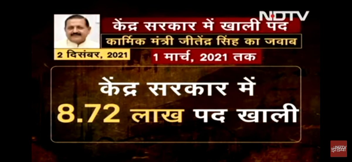 NikhilGuptaID's tweet photo. The vacant post as on 01.03.2016 was 4,12,752.
The vacant post as on 01.03.2018 was 6,83,823.
The vacant post as on 01.03.2020 was 8.72 lakh.
The vacant post as on 01.03.2021 was 8.72 lakh.

@PTI_News @DrJitendraSingh data for 2020 and 2021 are same, how..? https://t.co/YZ8qxd5f9K