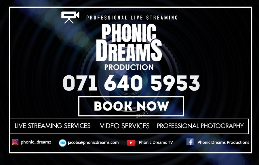 PhonicDreams's tweet photo. Are you looking to Live Stream your event or start a Podcast? We are here to assist you… We also offer Videography services, contact us today for quote!…#DJSBU #phonicdreams https://t.co/yEhrWJTuCz