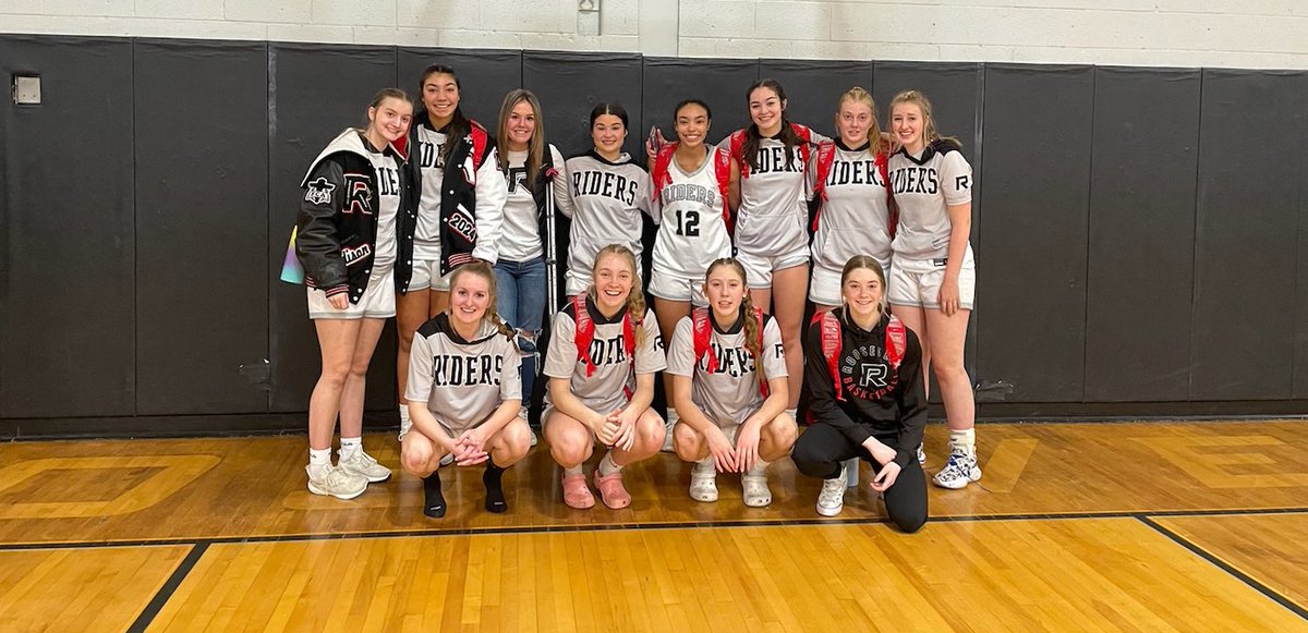 RHSLadyHoops's tweet photo. The Riders took care of business at home against a good Berthoud team by a score of 61-48. 12 straight wins, 7-0 in conference and overall record of 15-2. Jv won as well to move to 11-2. 💪🏽🏀 #32mh #circlethewagons #WENOTME #farfromover @The_JT_Breeze @BobbyDFernandez @CHSAA https://t.co/d0NhiT0Y57