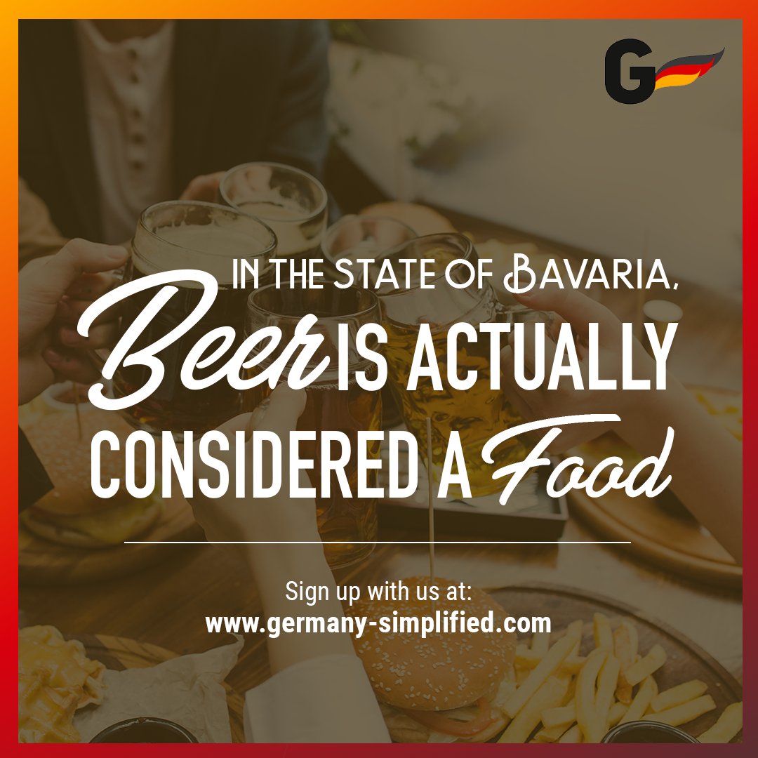 germanysimple's tweet image. The Bavarians consider beer their national beverage, but at the same time they do not view it as a drink, rather as liquid bread - a food

#GermanySimplified #germany #triptogermany #studyinGermany #germanytourism #visitgermany #GermanFacts #FactsaboutGermany #GermanBeer
