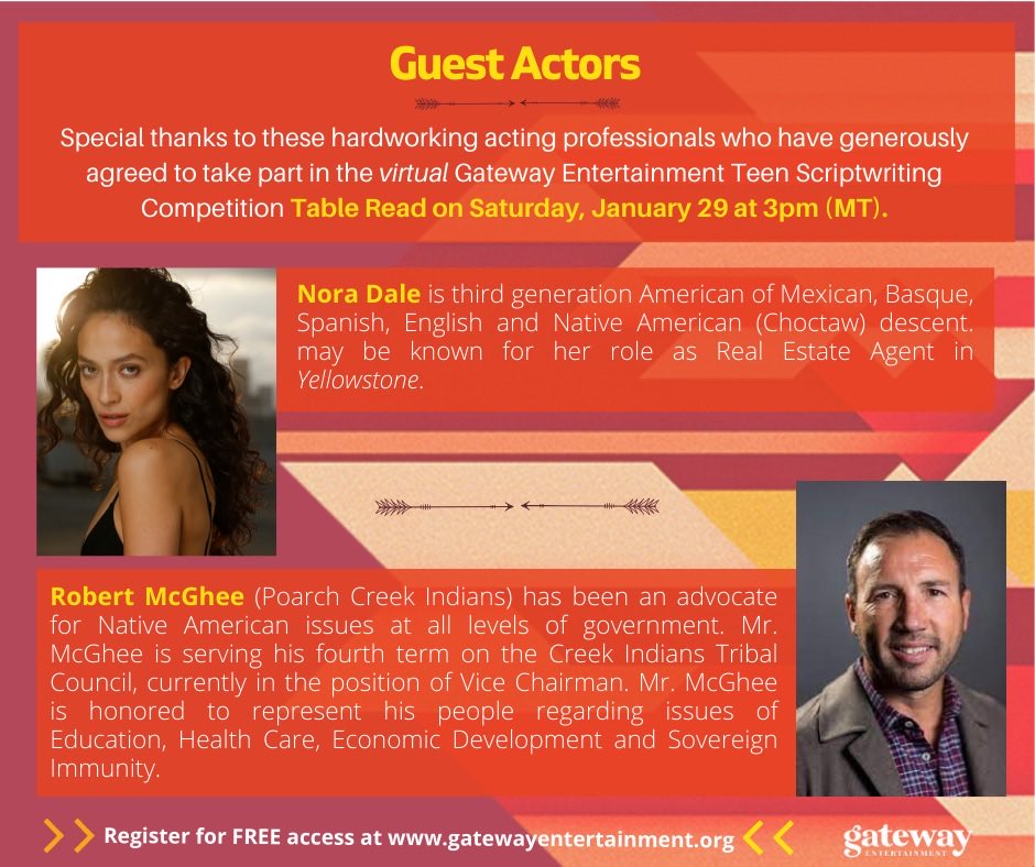 SunshinyCar's tweet image. Tomorrow @ 2 PST

#RiseAboveEmergingVoices2022 #GatewayEntertainment #ScriptwritingCompetition #UnderrepresentedVoices #Indigenous #IndigenousVoices #Film #RiseAbove #QoriankaKilcher #TanayaBeatty #NoraDale #MoBringsPlenty #JeremiahBitsui #RobertMcGhee #PoarchCreekIndians