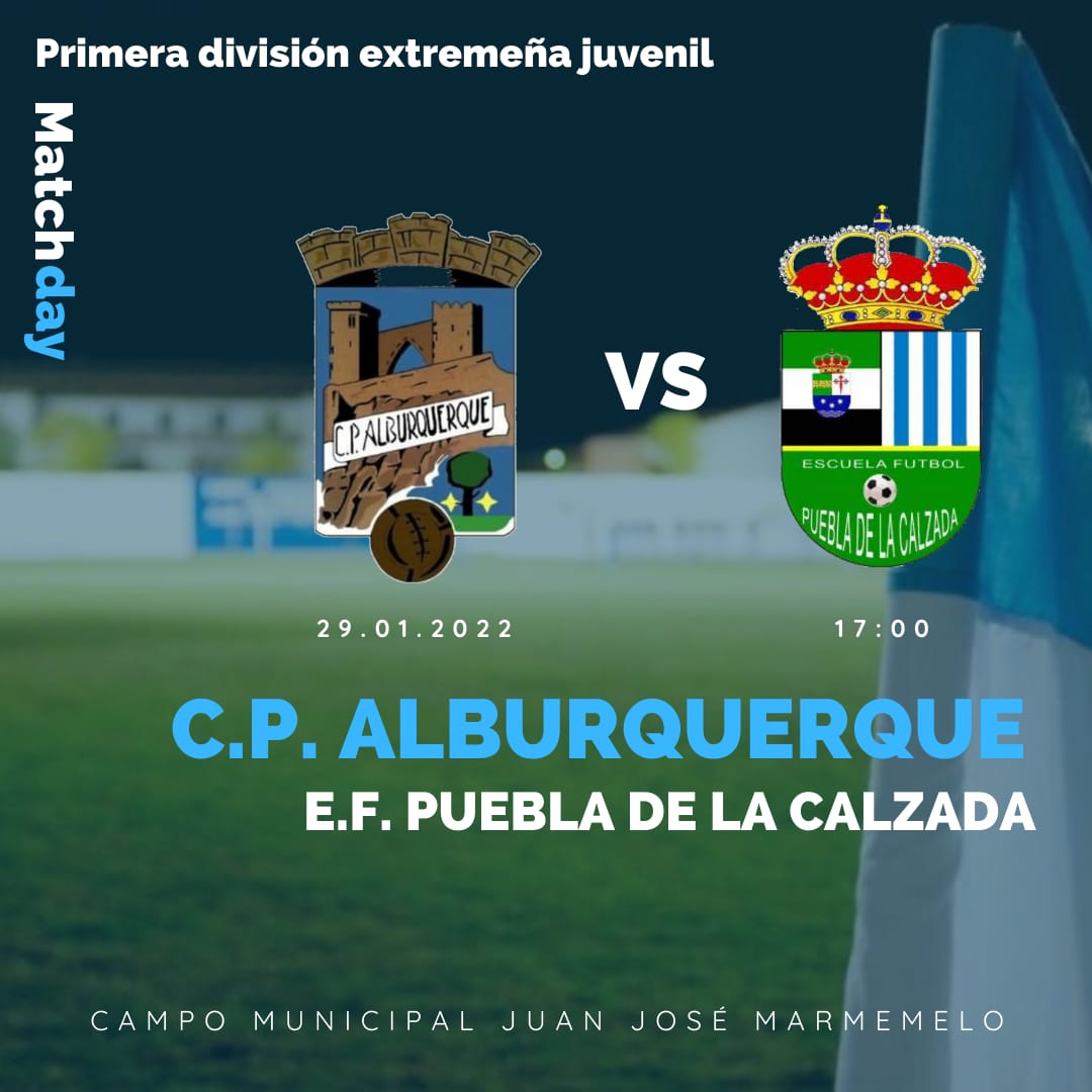 CPAJuvenil's tweet photo. 💙 DÍA DE PARTIDO
🗓 JORNADA 17 PRIMERA DIVISIÓN EXTREMEÑA JUVENIL 
🆚️  EF PUEBLA DE LA CALZADA 
🕢 17,00 HORAS
🏟 CAMPO MUNICIPAL JUAN JOSÉ MARMELO 
#sentimientoazulyblanco https://t.co/dY301o0htt