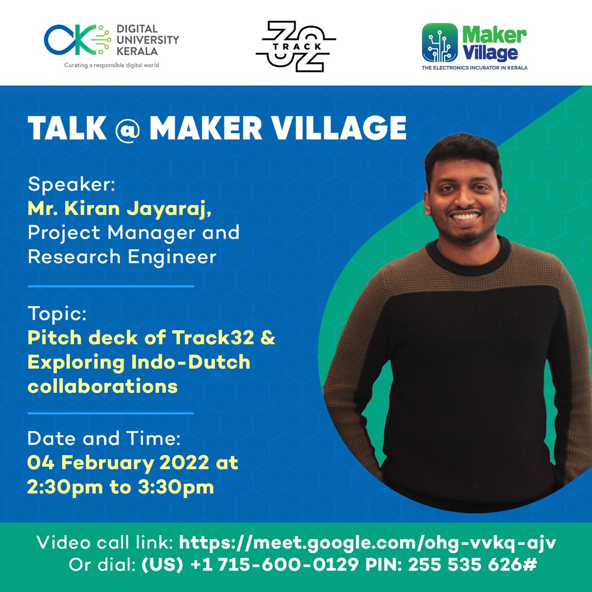 Talk at <a href="/MVKochi/">Maker Village</a> on February 4
 Video call link: meet.google.com/ohg-vvkq-ajv
