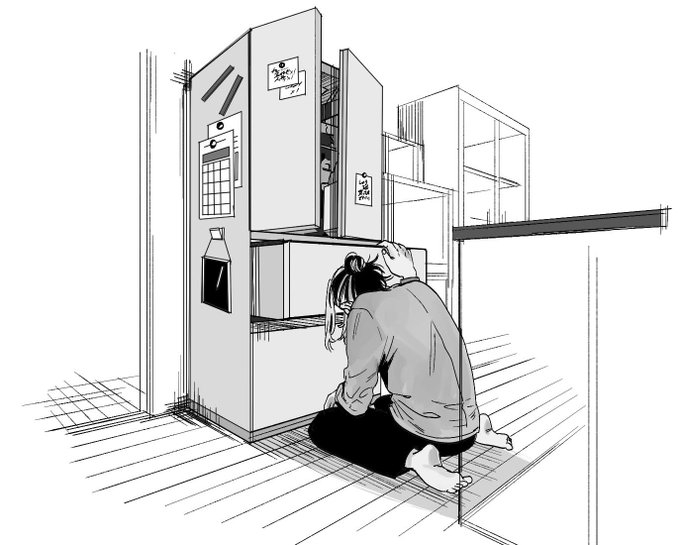冷蔵庫と冷凍庫のものを全て入れ替えられていた🐯 