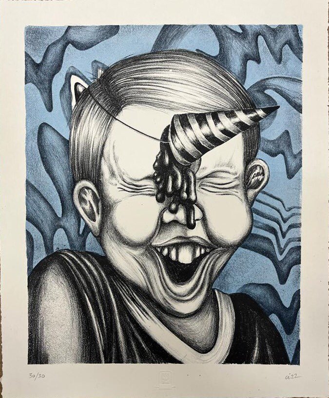 DouPrintstudio's tweet photo. New prints of @cndnscn are available 

https://t.co/pycMoIhtM7

“Why should I make you laugh?”

29,5x35,5 cm 
(30 Ed. + 4 A.P. + 3 P.P. + 2 H.C.)
#lithography #artwork #printmaking https://t.co/thBvFMbI3c
