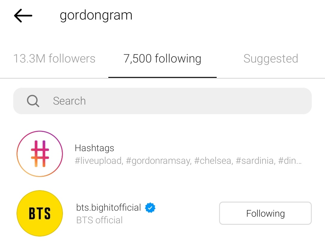 The funny thing is that the video that has got 25.3m views is Gordon Ramsay asking **BTS? Who the fvck is that?** When asked how many members are there in the group... But turn out, he follows them on insta lmao- https://t.co/L1FUi14tYL https://t.co/EYiMiCq1oF
