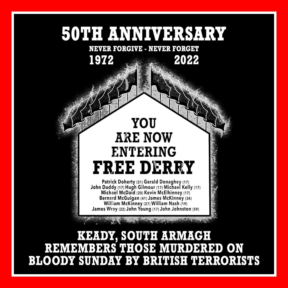 50 years on…never forget what the British Army did.
