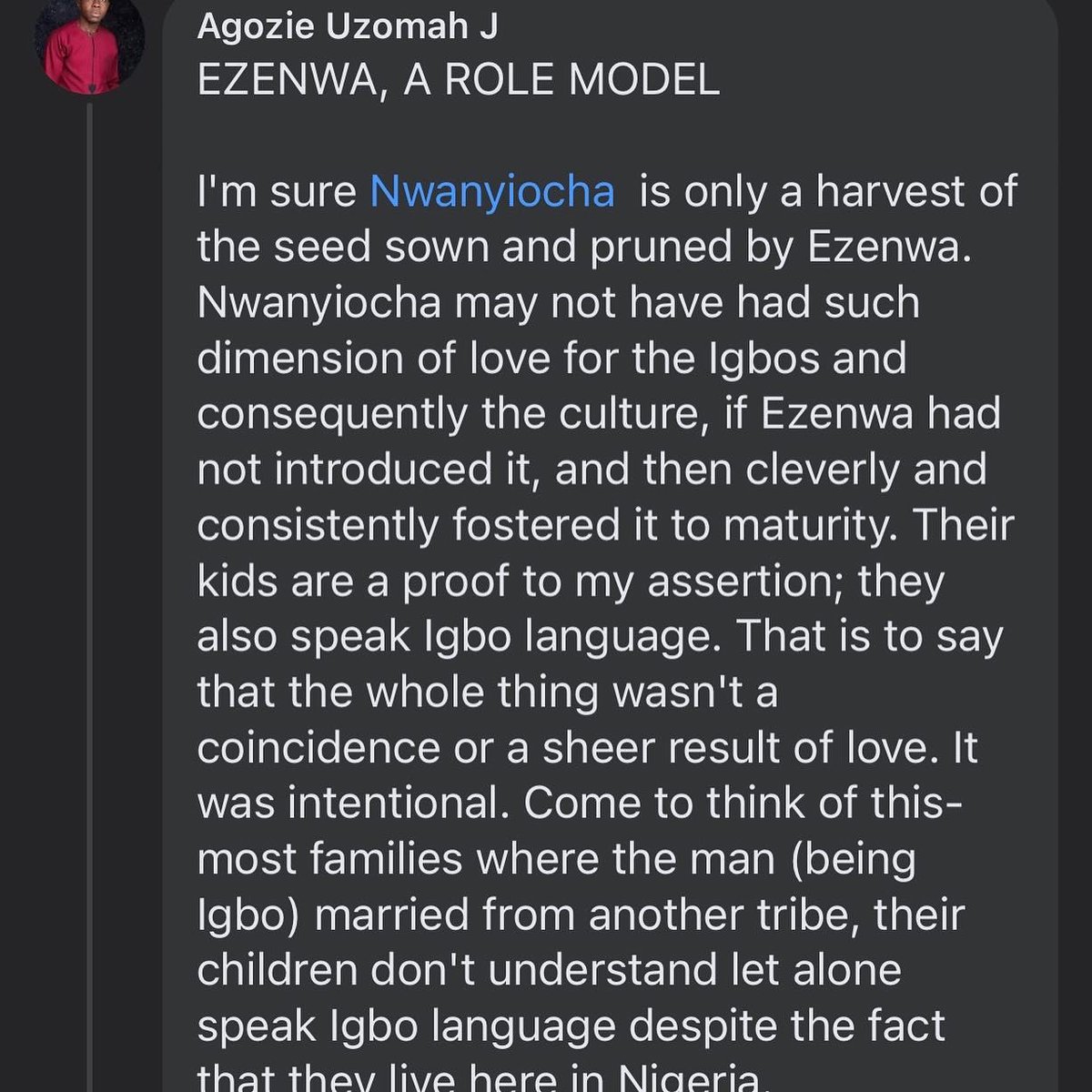 nwanyi_ocha's tweet photo. | A man with a vision | 

Ezenwa has always been very intentional about me becoming a part of his culture and learning his language. While some people are afraid that once their foreign partner understands their language, they won’t be able to have secrets again … https://t.co/VrJ7X6ZAk3