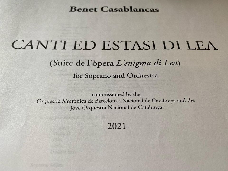 BENETCA's tweet photo. Looking forward to the WorldPremiere of Canti ed Estasi di Lea
Good luck and congratulations in advance to the terrific performers who will be the protagonists today and tomorrow morning #AllisonCook @OrquestraOBC & @Linitaconductor You have all done a great job!
THANK YOU ALL! https://t.co/DEsaKqKuxJ