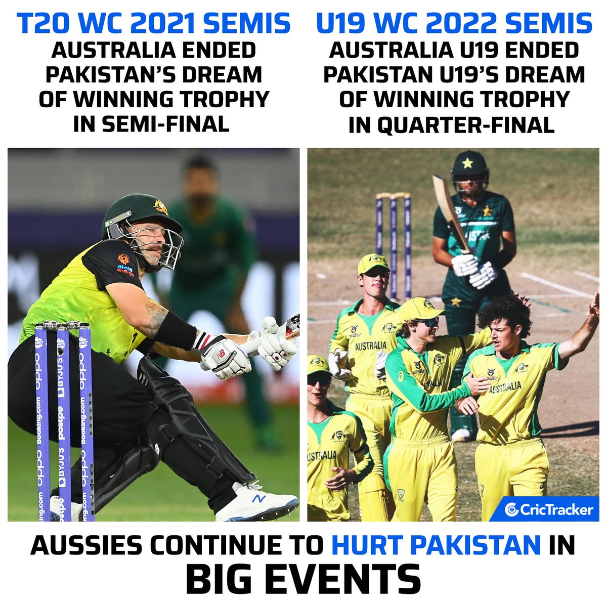 Can Australia win back to back titles?🏆🏆

#U19WorldCup2022 #T20WorldCup2021 #Pakistan #Australia #Cricket #CricTracker