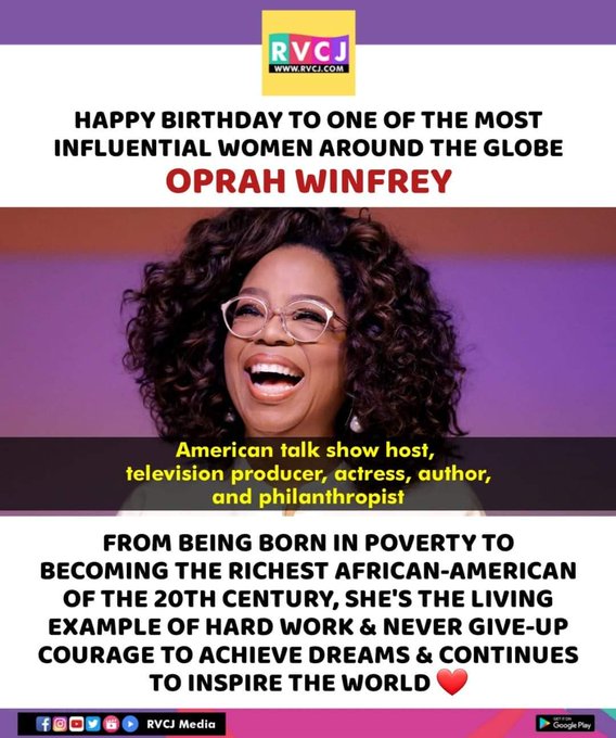 Happy Birthday Oprah Winfrey!      