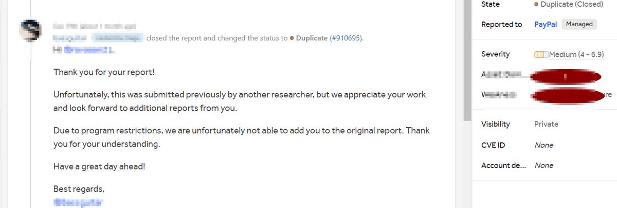 This still hurts! Finding a good vulnerability is like raising a baby, you cannot help but have hope.
