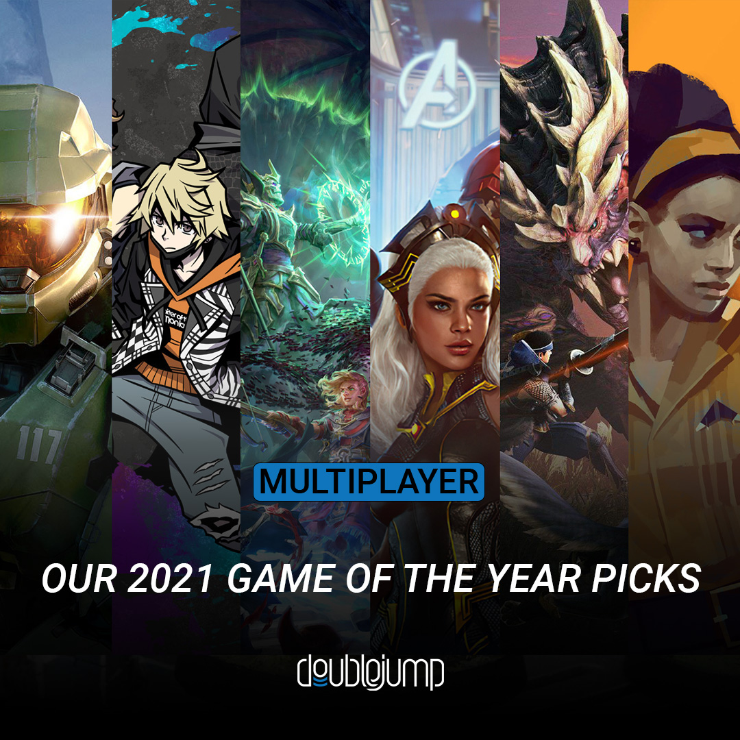 dbljump's tweet photo. 🎖️| The #Doublejump crew caps off January w/ a look back @ our favourite games of 2021! 🎮

https://t.co/lSyZS0MCf2 🔥

#GOTY #GOTY2021 #HaloInfinite #NEOTheWorldEndsWithYou #Pathfinder #MARVELFutureRevolution #MonsterHunterRise #DEATHLOOP #EvilGenius2 #Inscryption #RuinedKing https://t.co/J3Tl5E5Ko6