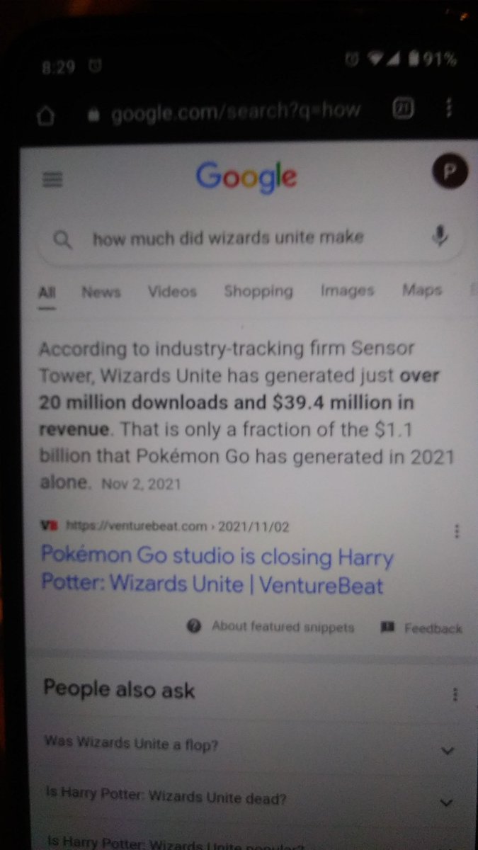 CycloneAero's tweet photo. @Brigadier_Bacon @vonDoom1 @The_Real_Suzie @HPWizardsUnite @NianticHelp Even if thats true, 40 million dollars aint nothing to scoff at https://t.co/HQIPAWIo2F