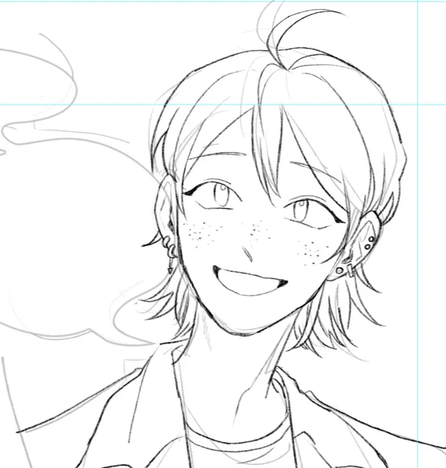 I finished the draft for my tkym comic two days ago, and I've been working on the line art 😅 I've been sharing more of my progress of it and my tkym art book in general to my ko-fi members! the comic itself is going to be 16 pages and in colour, wish me luck 😖 