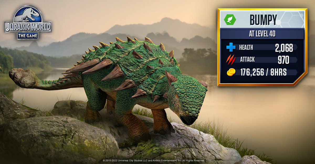 JWorldTheGame's tweet image. Bumpy's Tournament is on now! Will you place in th Dominator League and Unlock this iconic creature for your Park?

Let us know in the comment section!

Comment &amp;amp; Claim ▶ ludia.gg/JW220129