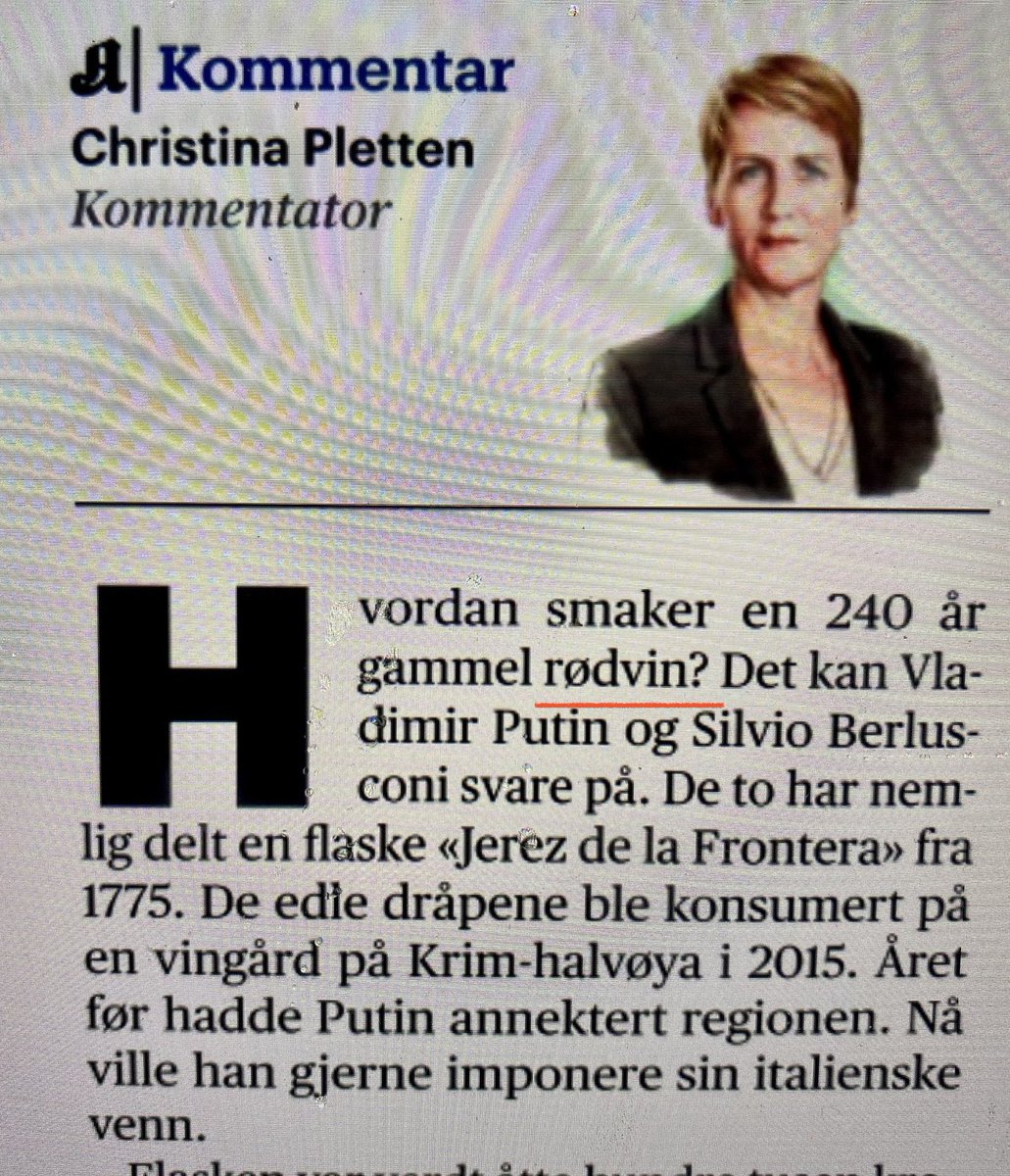 Må <a href="/ChristinaPlett/">Christina Pletten</a> og kommentaravdelingen liksom be <a href="/tennfjord/">Ingvild Tennfjord</a> om å lese korrektur på de politiske analysene nå?