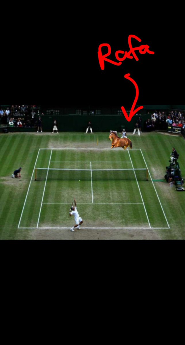 If Rafael Nadal could play on a horse it would really expand his dominance on and off the clay. The speed on a horse would be unmatched and he would also have a loving companion for the rest of his life