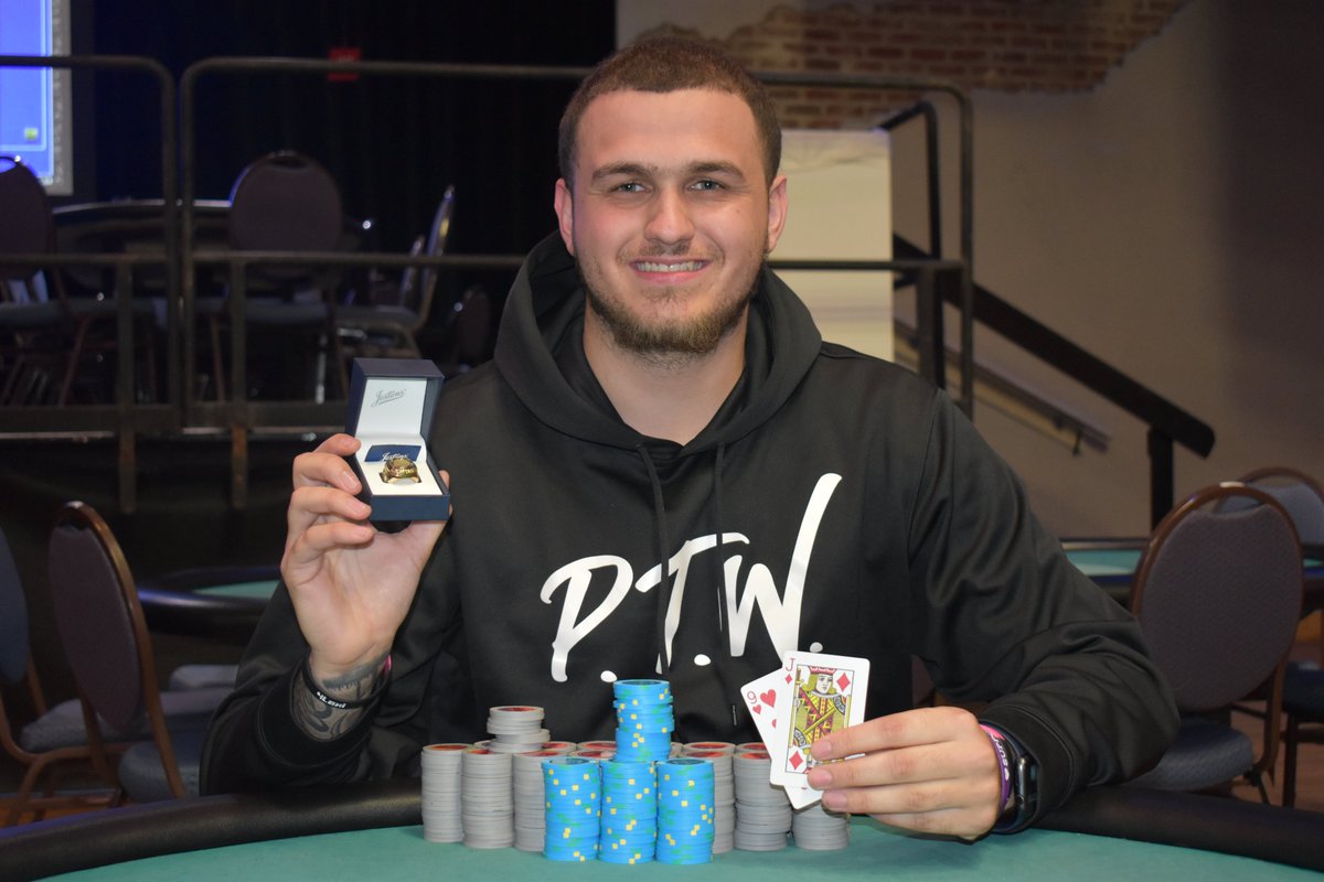 thomaa0102's tweet photo. Congratulations to Jonah LaBranche on winning his first WSOP Circuit ring just weeks after his 21st birthday. LaBranche took down Event #10: $400 NLH Turbo @Horseshoetunica for $17,461. 

https://t.co/QFS7Q2Qjo6 https://t.co/71xM7x6JgY
