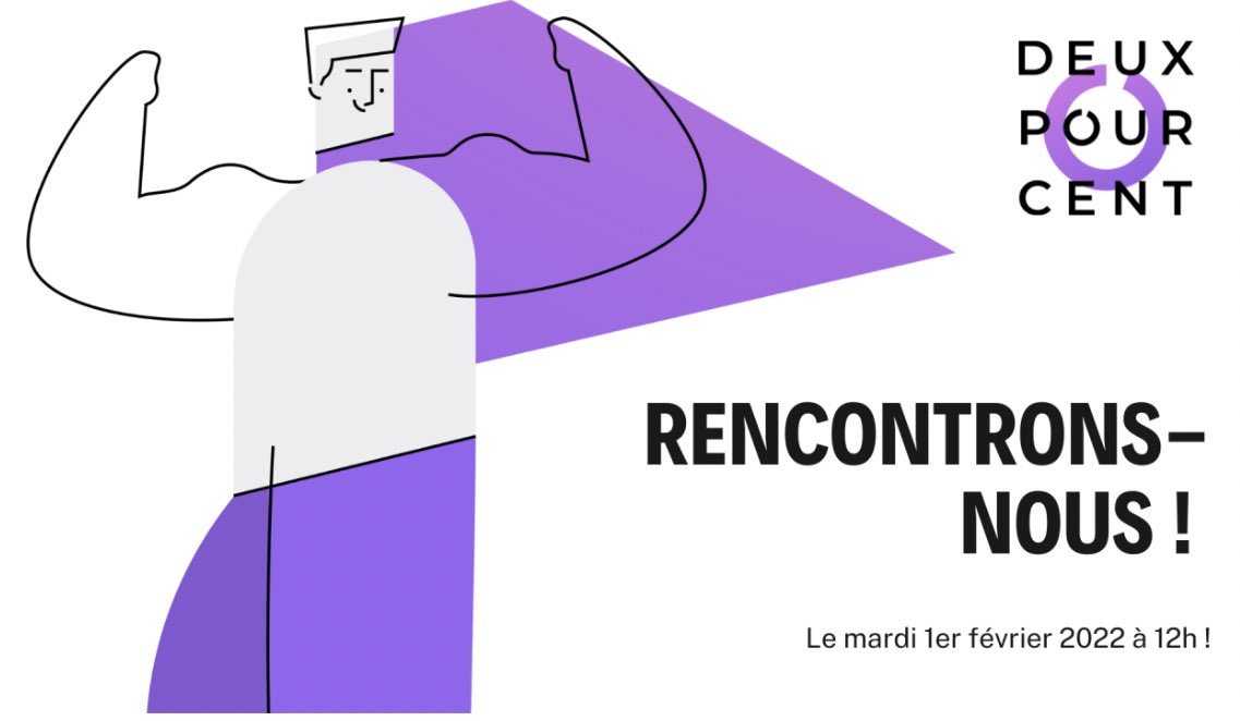deuxpourcent_fr's tweet photo. L'équipe de @deuxpourcent_fr vous invite à son 1er évènement digital le 1.02 à 12h !

L'occasion de vous présenter notre nouvelle plateforme de portage salarial dédiée aux #independants : démo, avantages, réponses à vos questions… 

🟪 Inscription ici : https://t.co/ySvNm4A82h https://t.co/W5sZNXFk9X