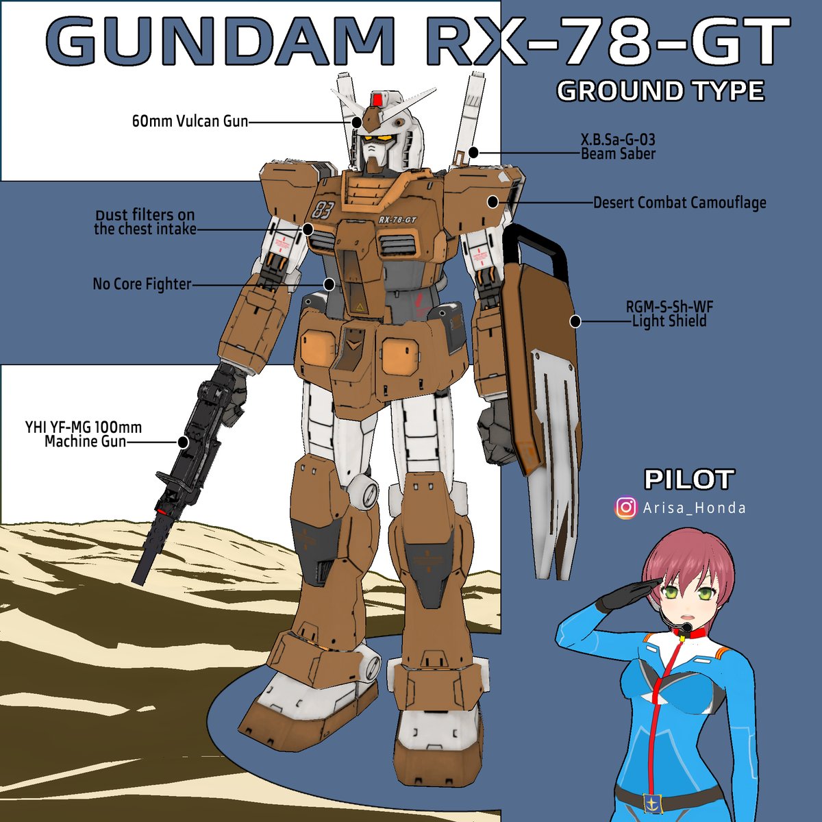 ABonjix's tweet photo. Gundam RX-78-GT [Ground Type]
#Gundam #mobilesuit #mecha #Animegirl #animewaifu #Anime #Manga from #Italy 
#ガンプラ #ガンダム好き
#ガンダム好きな人と繋がりたい
#イタリアから #アニメプリコネR 
✓ #DrawingImade: No copyright infringement
✓ It's fan art anime, I hope you enjoy it! https://t.co/VuQl6EZzAp