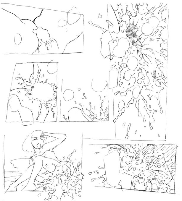 勉強のため唯登詩樹先生の汁描写を模写したデータを発掘した。 