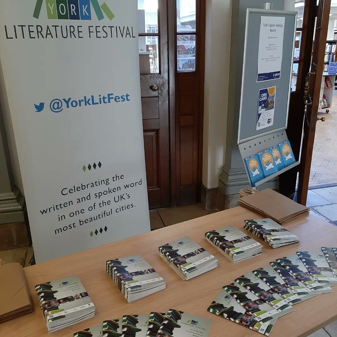 RobOConnor26's tweet photo. I am at @YorkExplore right now handing out programme brochures and talking all things @YorkLitFest. In town for #ResidentsWeekend then come and see me when you get your #YorkCard Literary friends, come and keep me company. https://t.co/tEh9j4tIG1