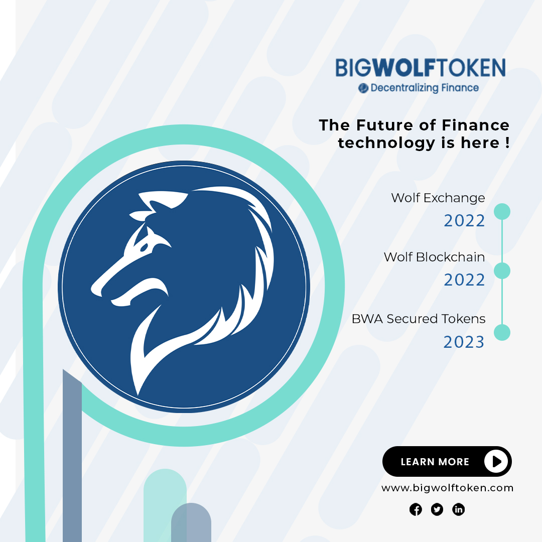bigwolftoken's tweet photo. The Future of Finance Technology is here !

Wolf Exchange- Wolf Blockchain- BWA Secured Tokens.

#ethereum #binancesmartchain #tron #solana #polygon #decantralized #wolfwallet #wolfexchange #blockchain #smartcontract #newlisting https://t.co/tad9qgCDB0