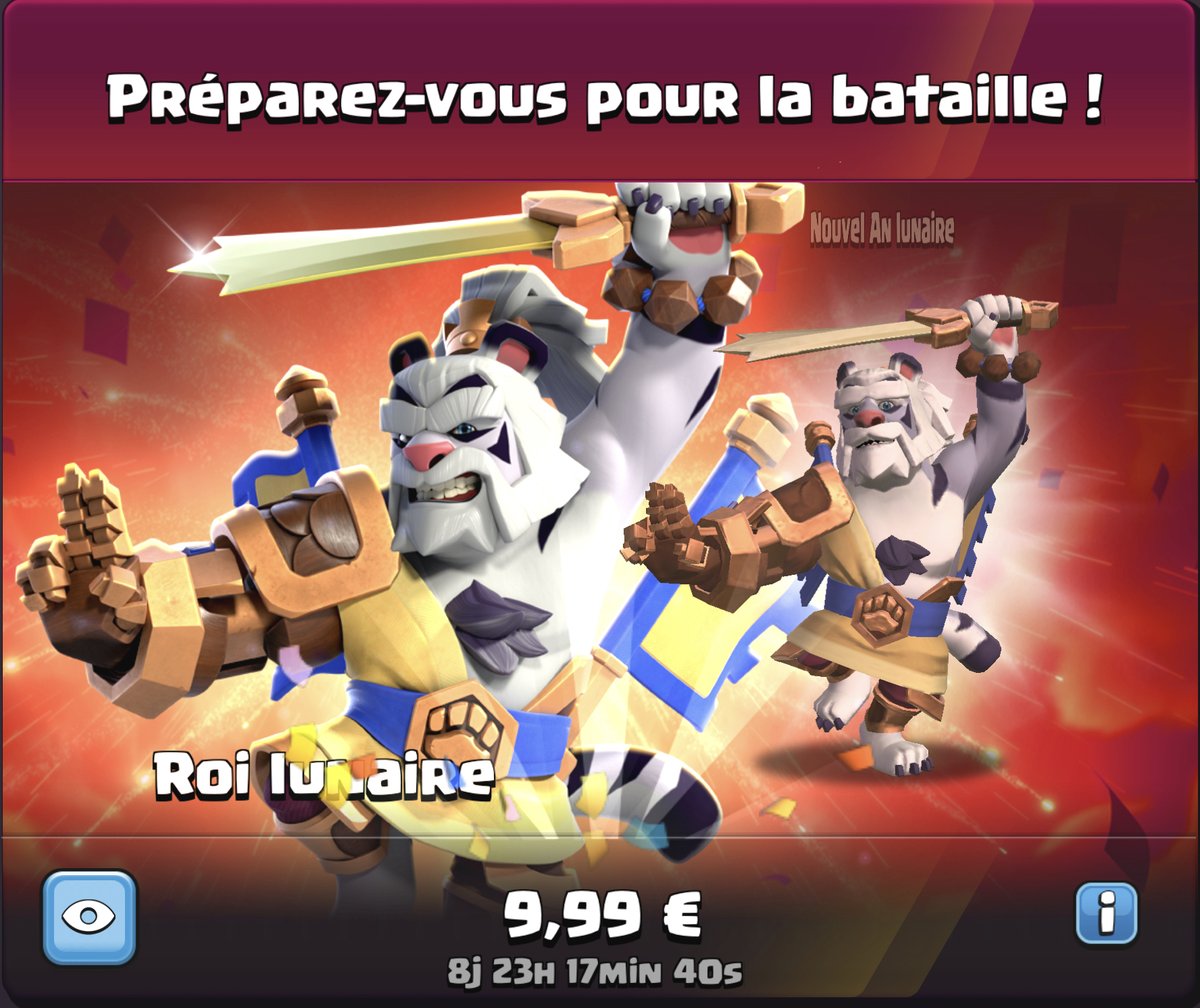 GIVEAWAY
Gagne ton pack nouvel an lunaire (Skin + Roi)
Condition d'éligibilité:
PAYPAL OBLIGATOIRE
RT ce giveaway 🥰
Tag 2 amis 😂
Follow moi😎
Rejoins mon serveur discord 😉

TAS Lundi 31/01