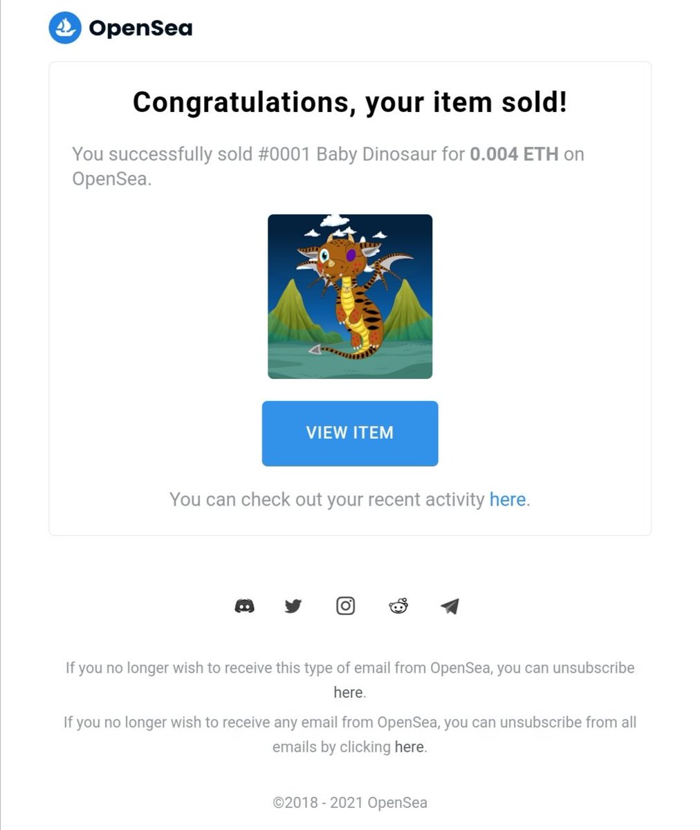 #0001 Baby Dinosaur SOLD
🦕 1000 Unique Baby Dinosaur
🦕 Floor price 0.003 eth
🦕 No gas fee
🦕 1 / 1 🚀
<a href="/opensea/">OpenSea</a> 
opensea.io/collection/bab…

#nftcollection #nftgallery #nfts #nft #opensea #openseanft #nftcollection #nftgallery #NFTCommunity #nftartist #nftartgallery #NFTCommunity