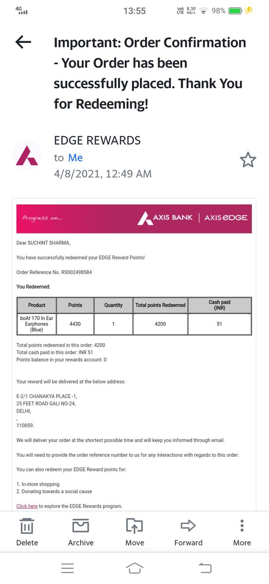 sharma_suchint's tweet image. @RockWithboAt @AxisBank I received boAt with AxisBank Reward Points on 042221. 1 ear has stopped functioning. Your website is not accepting this Model and IVR disconnected "Have you submitted the complaint? and sms'd the same link. #ZeroQuality #zerocustomerservice #Boatsucks