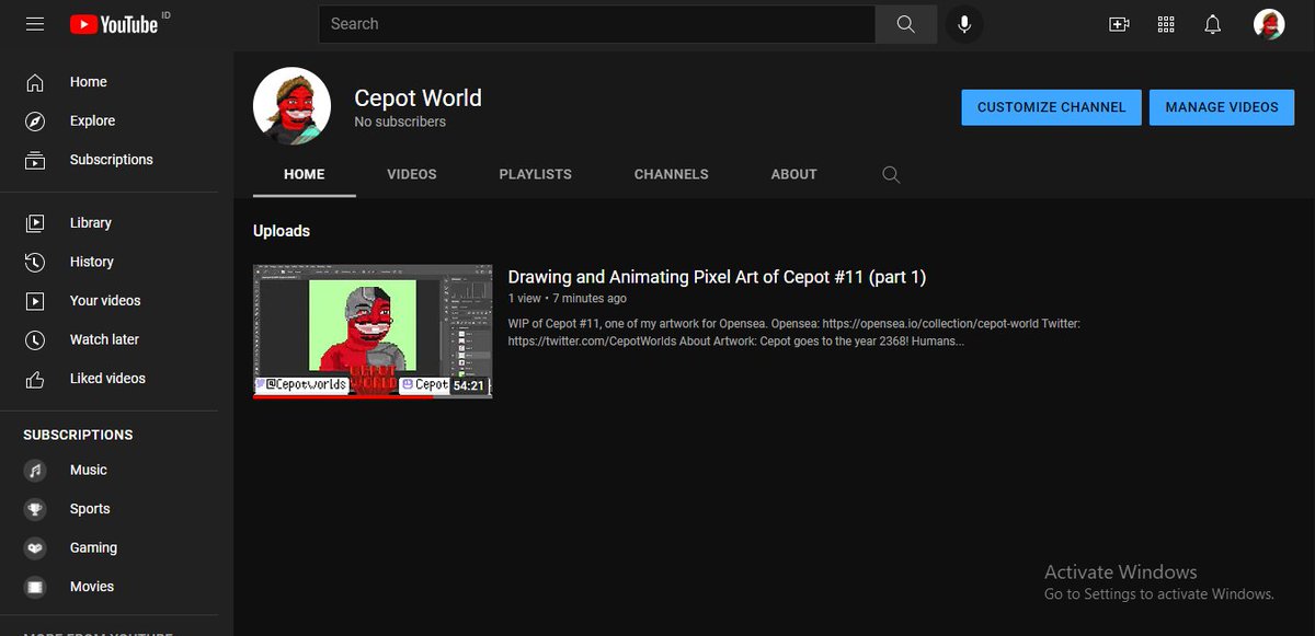 Happy Weekend!! Today I created a youtube account that I will use to share my work on making NFTs. Kindly check it out on my linktree or link below😆
#Youtube #NFTs #Pixelart

youtube.com/channel/UCda7W…