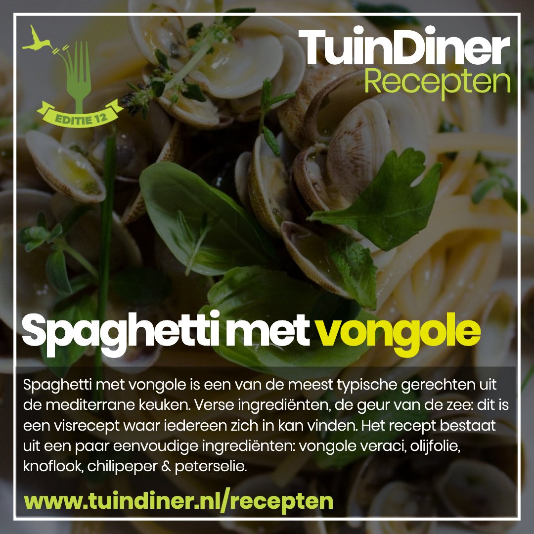 Spaghetti met vongole is een van de meest typische gerechten uit de mediterrane keuken. Verse ingrediënten, de geur van de zee: dit is een visrecept waar iedereen zich in kan vinden. 

Link: social.tuindiner.nl/7ALG

#instafood #pasta #vongole #vis #tuindiner #heiloo #recipe