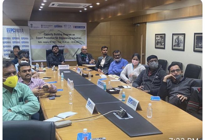 eepcindia's tweet photo. @eepcindia - @DoC_GoI Capacity Building Program on Export Promotion for Engineering Industries was held on January 28, 2022
Speakers represented 
👉DIC @minmsme 
👉@dgftindia 
👉@ecgclimited 
and @eepcindia https://t.co/rKaTRoT5On