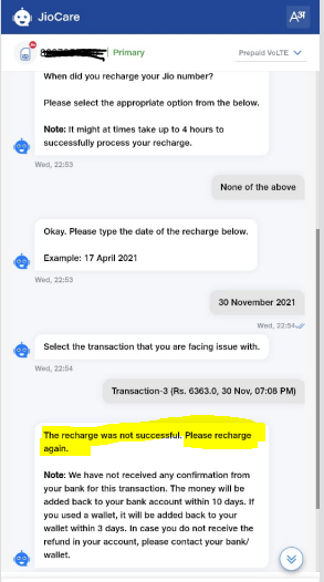 AkshayS93's tweet photo. attached screenshot of jio chat and kotak customer care.

@KotakCares @JioCare @MumbaiPolice @reliancejio @KotakBankLtd @MahaCyber1 https://t.co/EXfD0J9cLL