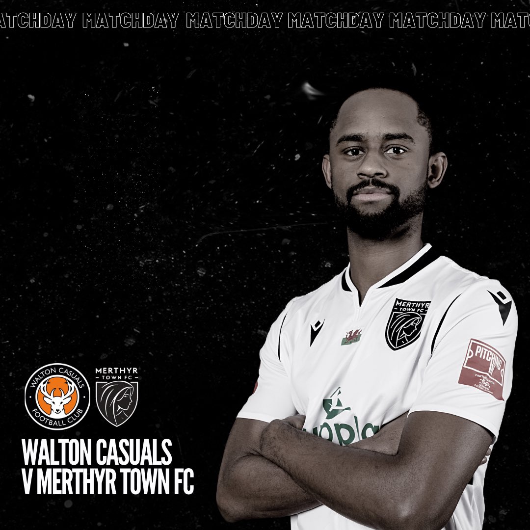 The Martyrs (@merthyrtownfc) on Twitter photo 𝗠𝗔𝗧𝗖𝗛𝗗𝗔𝗬 🙌
Back on the road. Let’s go, lads! 💪
🆚 <a href="/WaltonCasualsFC/">Walton Casuals FC</a>
🏆 Southern League Premier South
🏟 Xcel Sports Hub, Walton
⏰ 3:00pm 𝗠𝗔𝗧𝗖𝗛𝗗𝗔𝗬 🙌
Back on the road. Let’s go, lads! 💪
🆚 <a href="/WaltonCasualsFC/">Walton Casuals FC</a>
🏆 Southern League Premier South
🏟 Xcel Sports Hub, Walton
⏰ 3:00pm