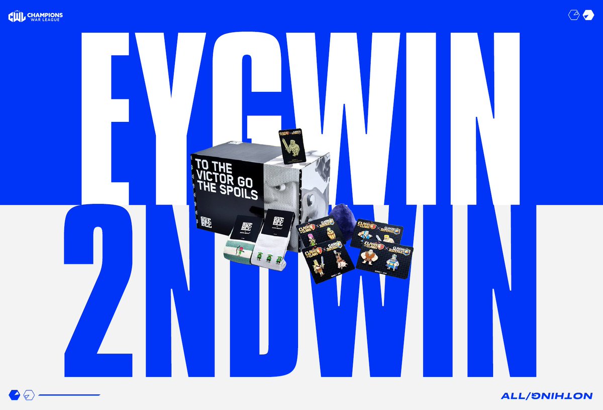 champwarleague's tweet image. Who is up for a @supercell merch box? 🙋🏻‍♂️

🗯️Comment with #EYGWIN or #2NDWIN;
🔄 Retweet;
🔸Must follow @playmakerswantd, @burntbasemedia and @WolffangJay 

#AllOrNothing
