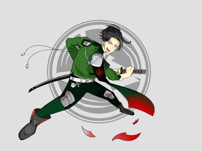 刀剣乱舞の豊前江 描きました!!! 