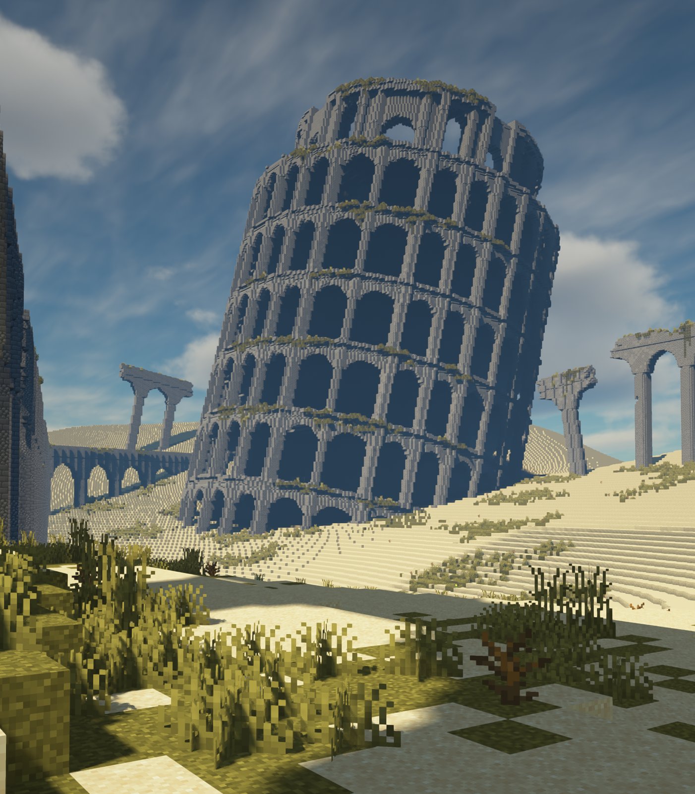 Viator マイクラで作った斜塔 Minecraft Minecraft建築コミュ T Co Eszanh2hd5 Twitter