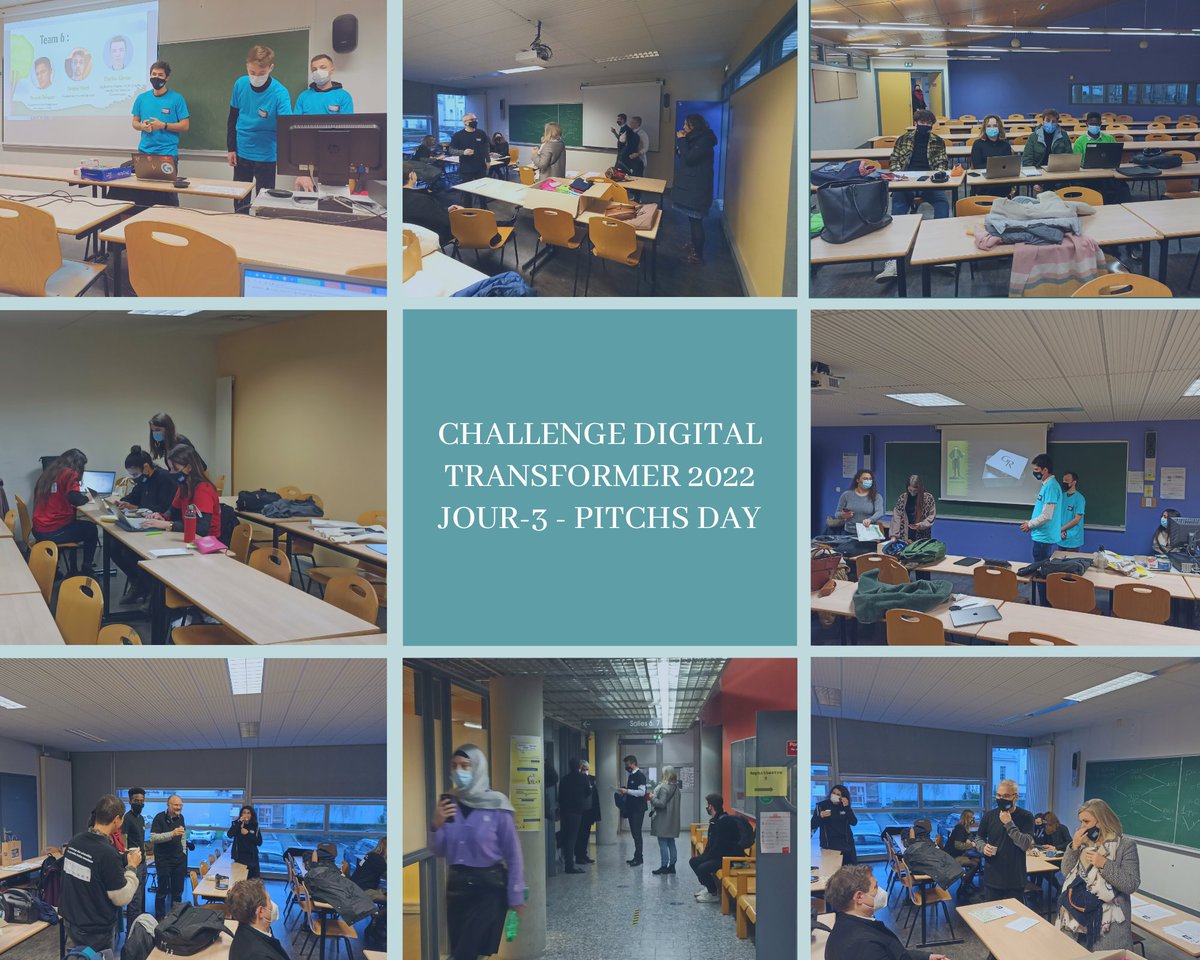 [Challenge Digital Transformer 2022 - J3 - PITCHS DAY]
🎤 L'art du pitch ! Nos douzes équipes, à 8h00 ce matin ont livré leur support de soutenance ! Depuis 9h00 chacun des quatres jury <a href="/GroupeRocher/">Groupe Rocher</a>, m-extend.com/fr , placedelagare.fr , <a href="/rennesmetropole/">rennesmetropole</a>