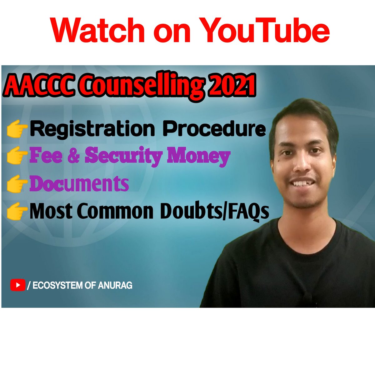 eoanurag's tweet image. All india AYUSH Counselling 2021 for admission in Bams,Bhms,Bums,Bsms 
youtu.be/mgsNabWZcAM
#aaccc #AACCC #AllindiaAyushCounseling2021 
#BamsCounseling2021